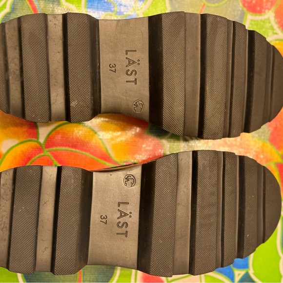 LÄST Black Leather Lug Sole Women’s Loafer size 7-Fall Preppy Trend - Picture 4 of 7